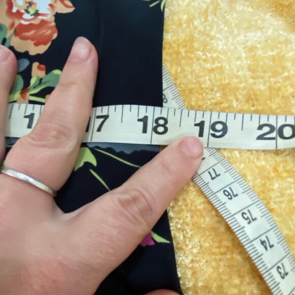 Danny & Nicole Vintage 90s Navy Floral Sleeveless Dress Size 16 Petie - Picture 12 of 14